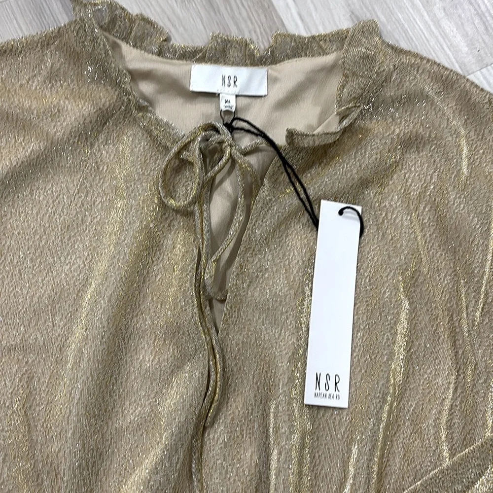 NSR
Emma Floral Print Ruffle Dress In
Tan Dress Size XL NWT - Picture 6 of 11